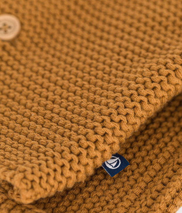 Cardigan in tricot a punto legaccio per beb&egrave; marrone