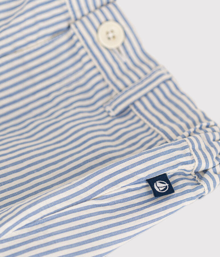 Shorts beb&egrave; in seersucker GAULOISE/ MARSHMALLOW