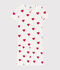 Pigiama short per bambini in cotone con stampa a cuori bianco/rosso