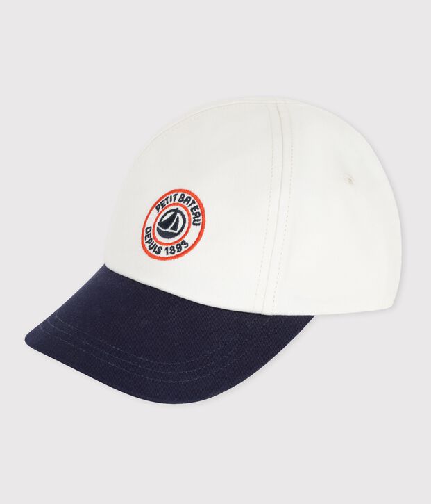Berretto in cotone neonato blu/blu