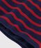 Snood in maglia a righe foderata in pile bambino blu/rosso