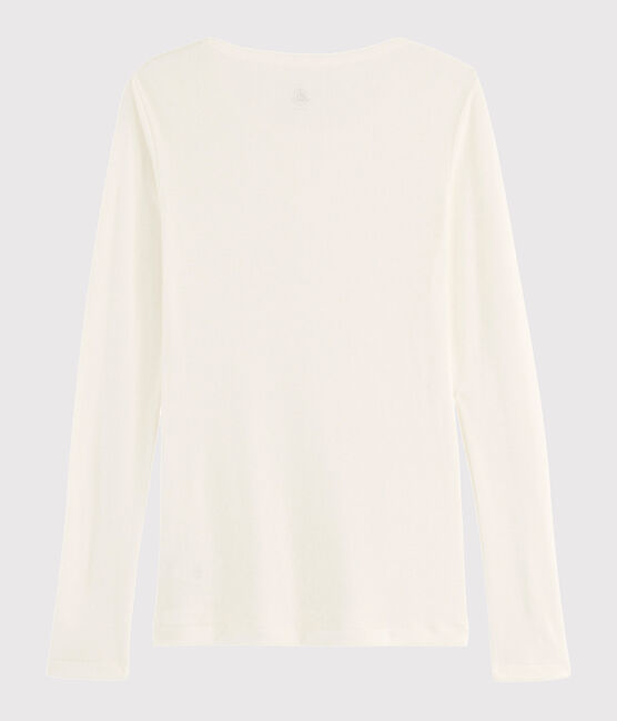 T-shirt in lana e cotone Donna bianco MARSHMALLOW
