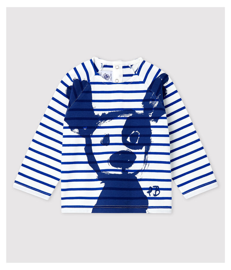 Marini&egrave;re creativa in jersey beb&egrave; maschio bianco/blu