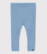 Leggings in cotone tinta unita neonato