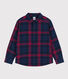Camicia a quadri in flanella di cotone bambino