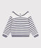 Pullover marinaro in cotone a righe bambino blu MARSHMALLOW/ SOIR