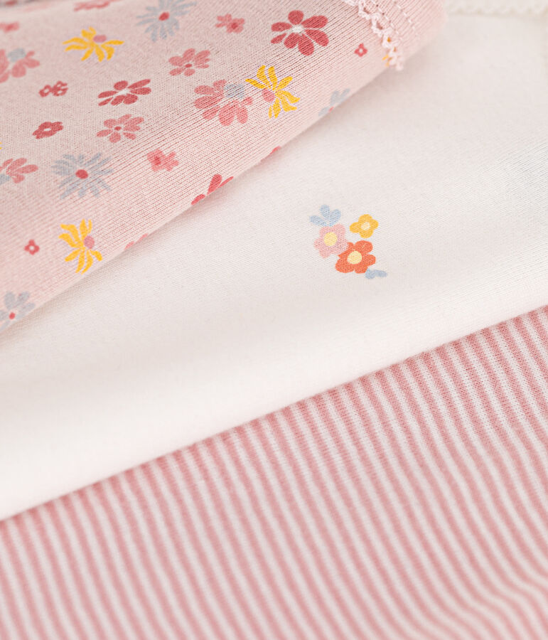 Set di 3 body con spalline a fiori beb&egrave; in cotone multicolore