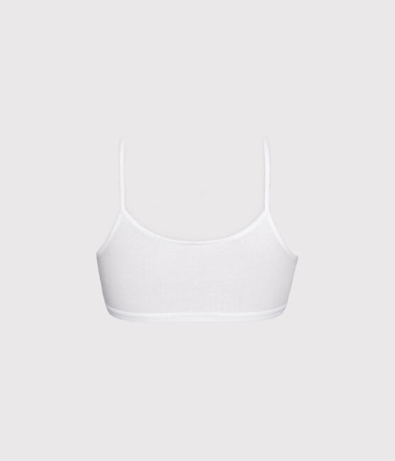 Brassière bambina a tinta unita bianco ECUME