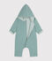 Tutina lunga imbottita con cappuccio in cotone neonato verde PAUL