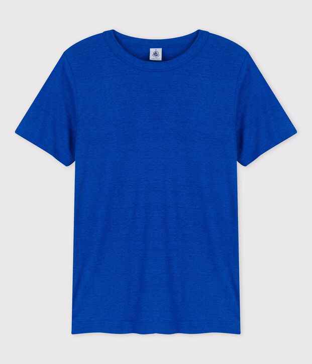 T-shirt L'ICONIQUE in lino donna blu