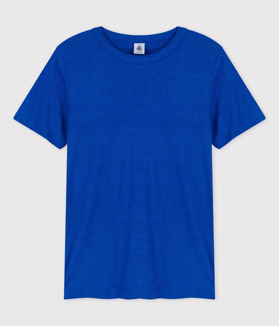 T-shirt L'ICONIQUE in lino donna blu DELFT