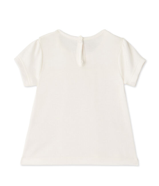 T-shirt per bebè femmina bianco MARSHMALLOW