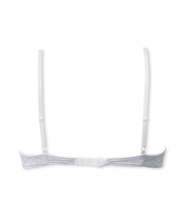 Reggiseno bambina a pois grigio/bianco