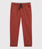 Pantaloni regular in serge di cotone ragazzo marrone OMBRIE