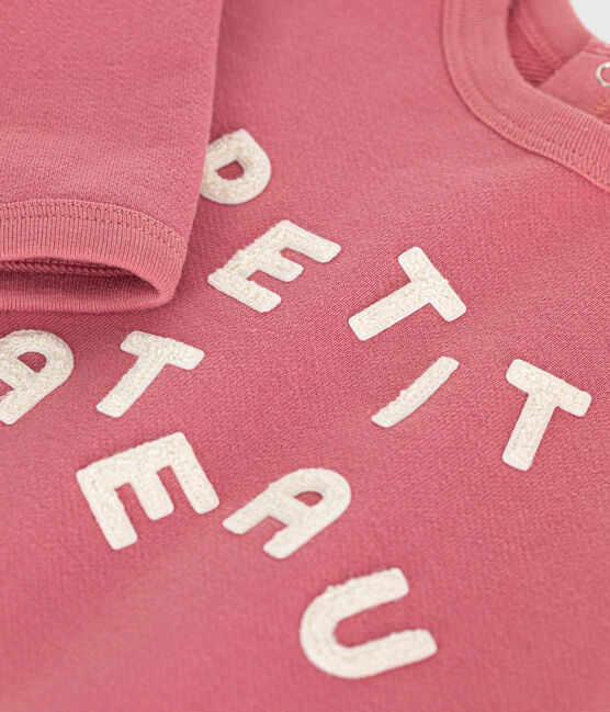 Maglia in tessuto felpato neonato rosa ROSEWOOD