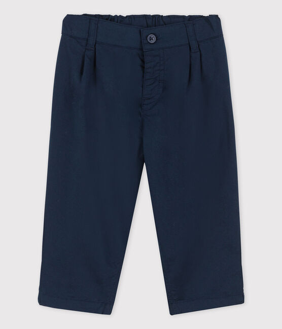 Pantaloni bebè in adorabile tessuto serge  blu SMOKING