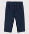 Pantaloni bebè in adorabile tessuto serge  blu SMOKING