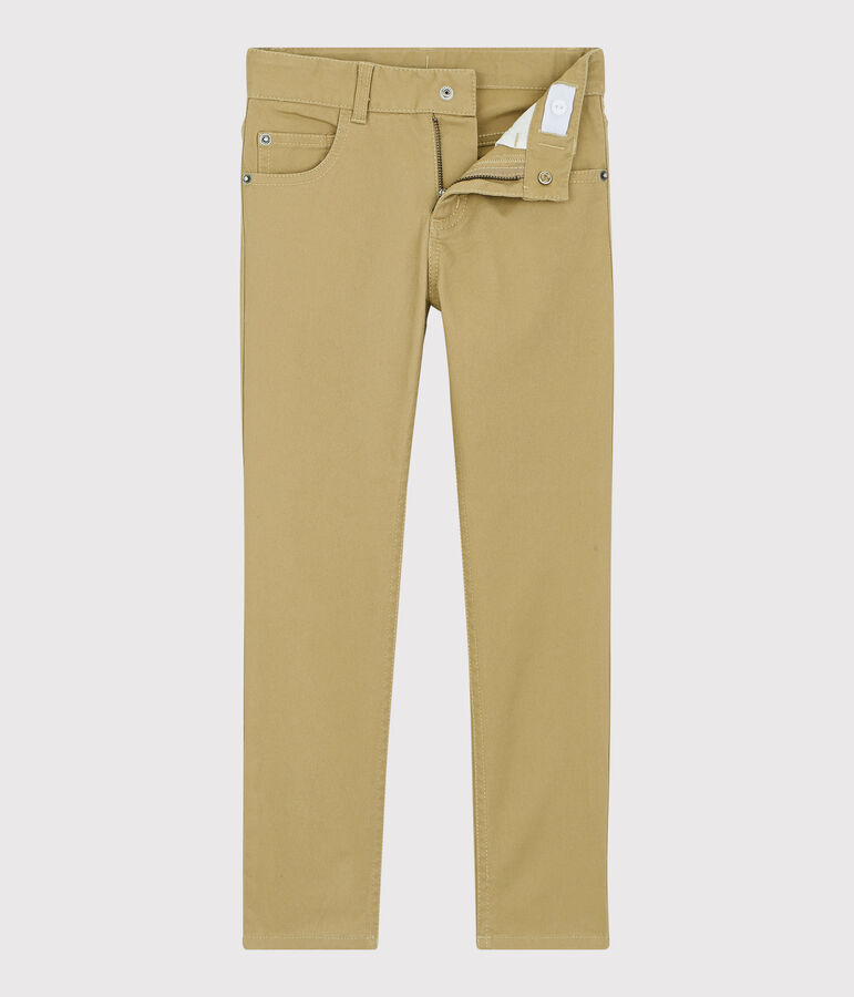 Pantaloni slim bambino in serge beige JERRYCAN