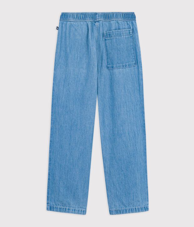 Pantaloni in denim bambina blu