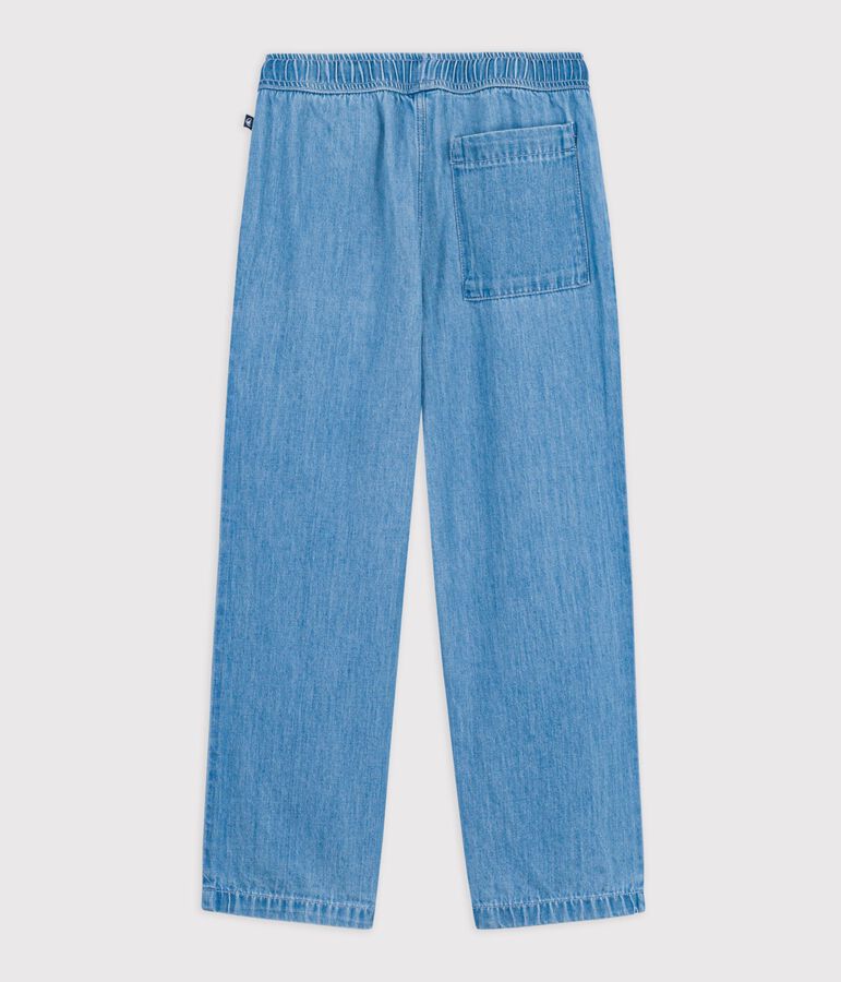 Pantaloni in denim bambina blu