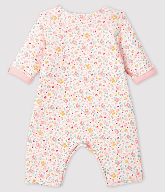 Tutina lunga a coste bimba bianco MARSHMALLOW/bianco MULTICO