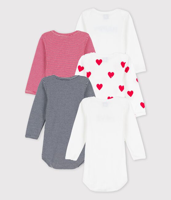 Confezione da 5 body bebè a costine. variante 1