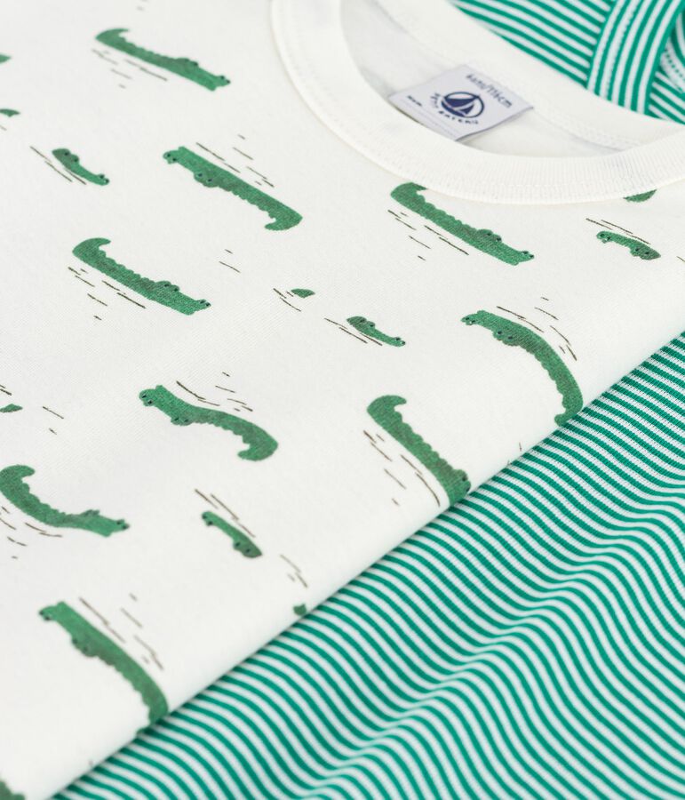 Set di T-shirt a maniche corte in cotone con stampa bambino multicolore