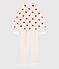 Tutina maschera supereroi bambina in cotone biologico bianco MARSHMALLOW/rosso TERKUIT