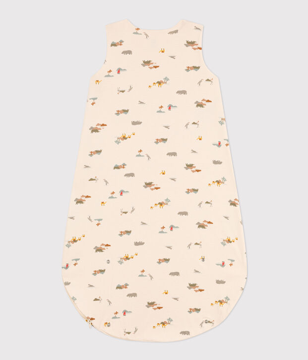 Sacco nanna leggero in cotone TOG 0.8 ecru/multicolore