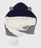 Cappellino-sciarpa in tricot bebè. blu SMOKING/bianco MARSHMALLOW