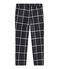 Pantalone in maglia a scacchi da bambina nero CITY/bianco MULTICO