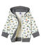 Felpa con cappuccio zippato neonato fantasia bianco MARSHMALLOW/bianco MULTICO