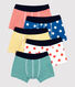 Confezione da 5 boxer bambino in cotone biologico