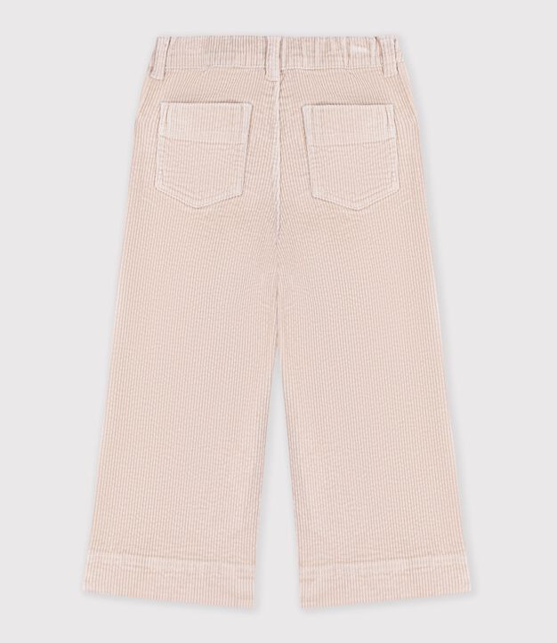 Pantaloni a gamba ampia in velluto bambino GESSO