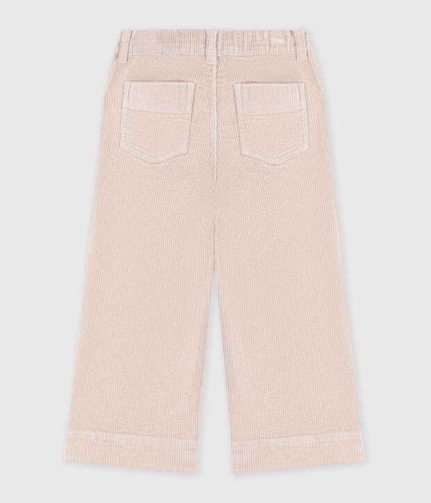 Pantaloni a gamba ampia in velluto bambino GESSO
