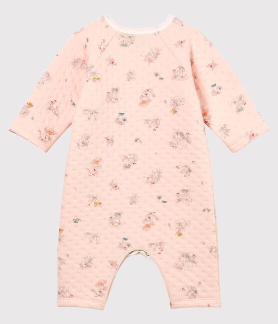 Tutina pigiama bambina in tubique rosa FLEUR+FONTAINE/blu MULTICO
