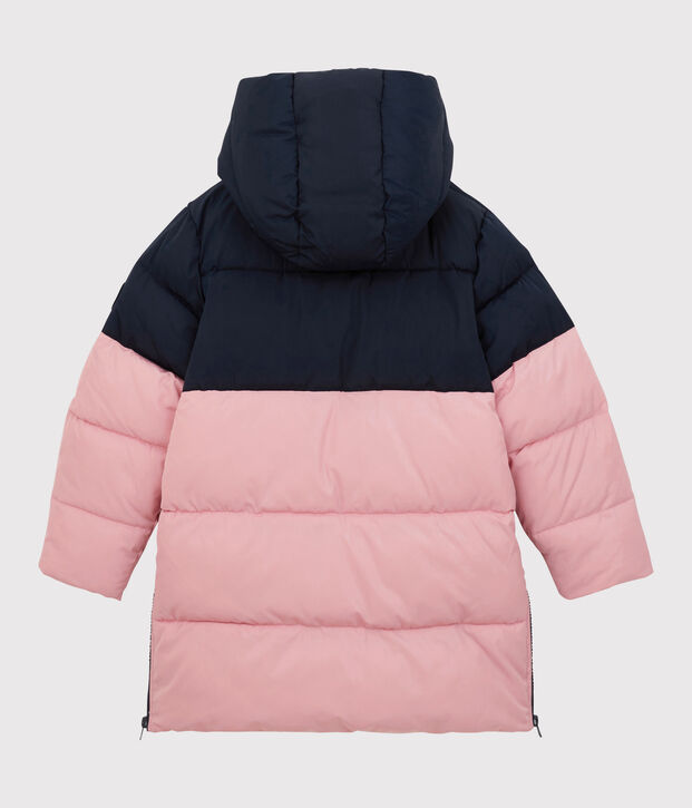 Piumino lungo bambina/bambino blu/rosa