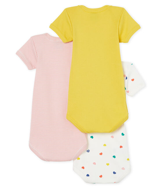 Trio body manica corta bebè bambina variante 1