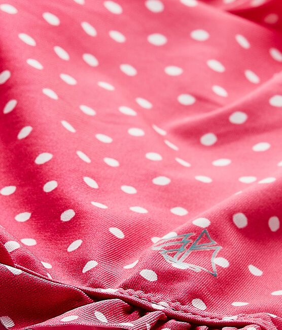 Costume da bagno bebé bambina a pois rosa PETUNIA/bianco MARSHMALLO