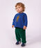 Pantaloni in velluto tinta unita neonato verde