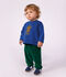 Pantaloni in velluto tinta unita neonato verde