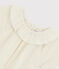 Blusa in garza di cotone bio bambina bianco MARSHMALLOW