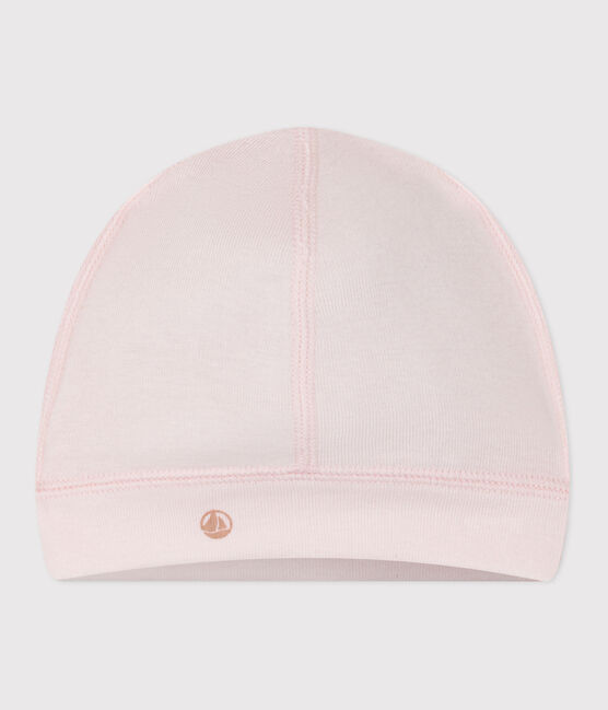 Cuffietta in cotone tinta unita neonato rosa FLEUR