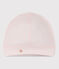 Cuffietta in cotone tinta unita neonato rosa FLEUR