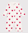 Tutina e sacco nanna in cotone con colletto a cuori rossi neonato bianco MARSHMALLOW/rosso TERKUIT