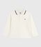 Polo a maniche lunghe in cotone con stampa bambino ecru MILK