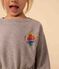 Abito a maniche lunghe in molleton spazzolato bambina grigio CHATON CHINE