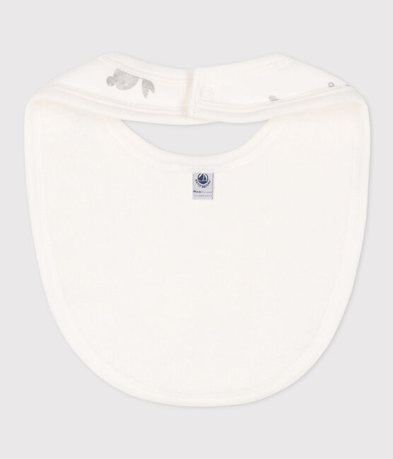 Bavaglino neonato bianco MARSHMALLOW/grigio SOURICEAU
