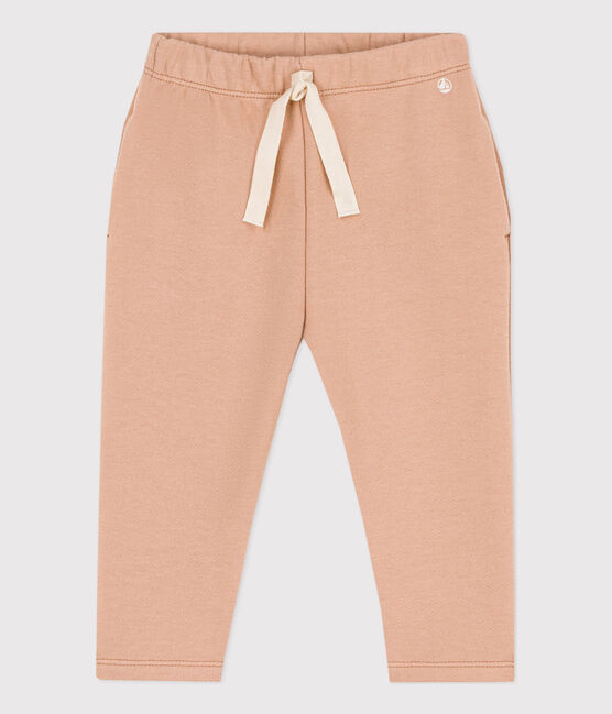 Pantaloni bebè in tessuto felpato tinta unita beige VINTAGE