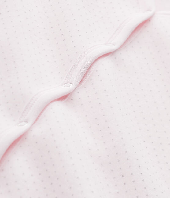Tutina lunga per bambina in pile rosa VIENNE/grigio MISTIGRI